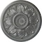 Ekena Millwork Edinburgh Ceiling Medallion (Fits Canopies up to 5 1/4"), Hand-Painted Silver, 18"OD x 1 3/4"P CM18EDSLS - alternate 1